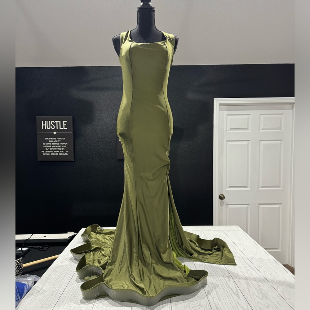 Sophisticated Green Wedding Gown
